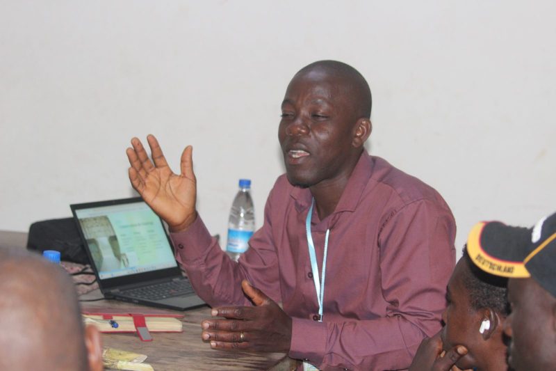 Présentation pendant la formation CNEF-CI à Toumodi