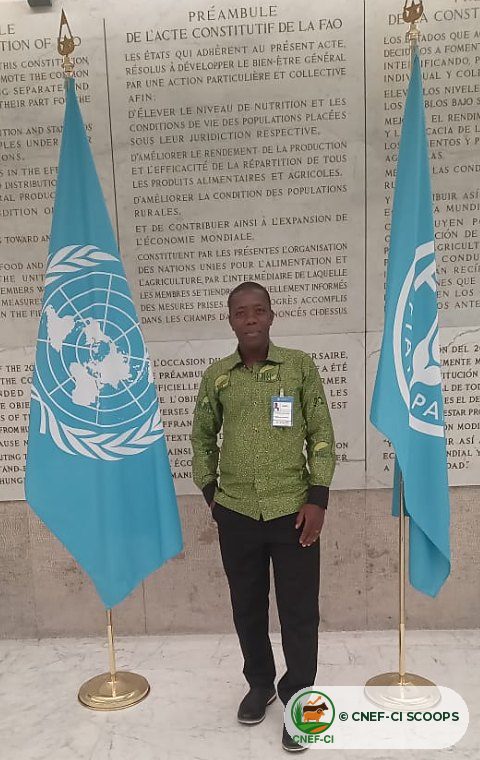 M. KOUAME SOUAHODE, président de la CNEF-CI SCOOPS, au siège de la FAO à Rome