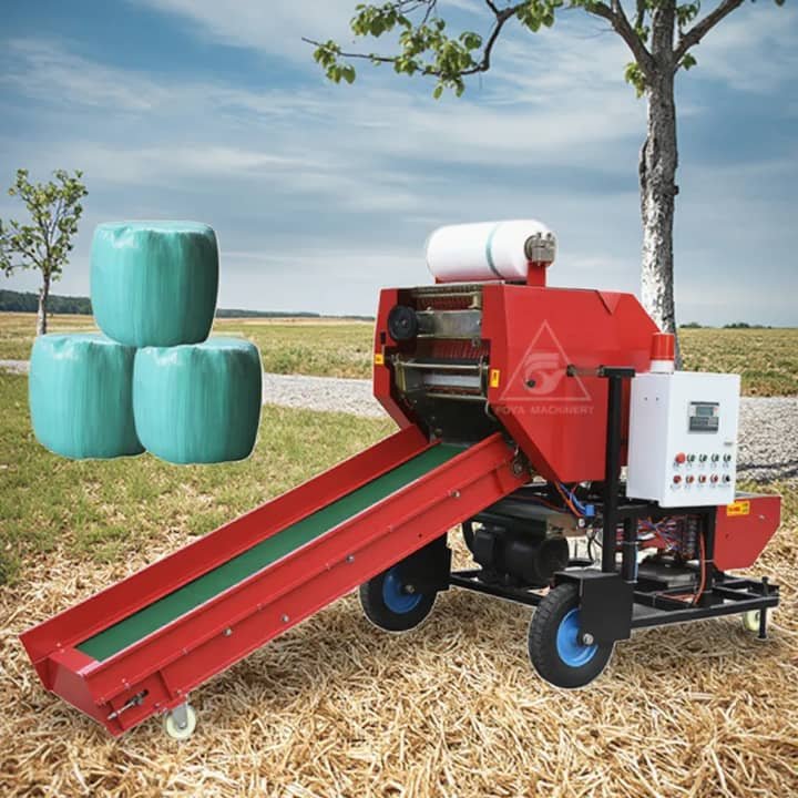 Presse à ensilage (presse-enrubanneuse à balles rondes)