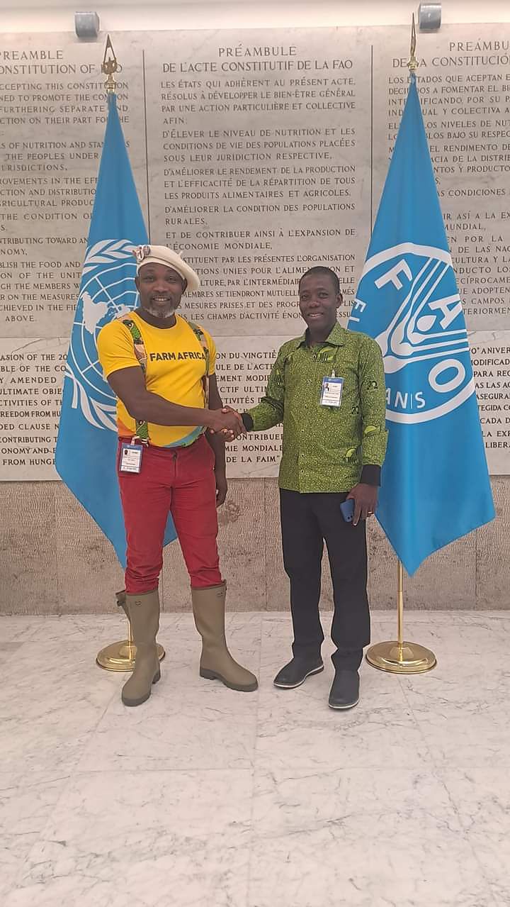 M. Martiel Eba et le président de la CNEF-CI SCOOPS au siège de la FAO, à Rome